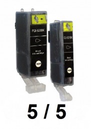 5/5 Druckerpatronen für Canon PGI-525+CLI-526BK mit Chip (Schwarz) Preis 34,59€