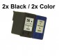 2/2 Druckerpatronen wiederbefüllt für HP 56 Schwarz und HP 57 Color