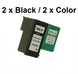 3/1 Druckerpatronen wiederbefüllt für HP 350XLSchwarz/HP 351XL Color