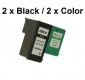 2/2 Druckerpatronen wiederbefüllt für HP 350XLSchwarz/HP 351XL Color