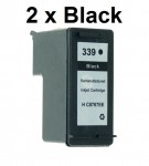 2 Druckerpatronen für HP339 Black /Schwarz